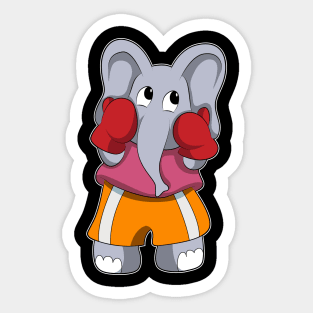 Elephant as Boxer with Boxing gloves Sticker